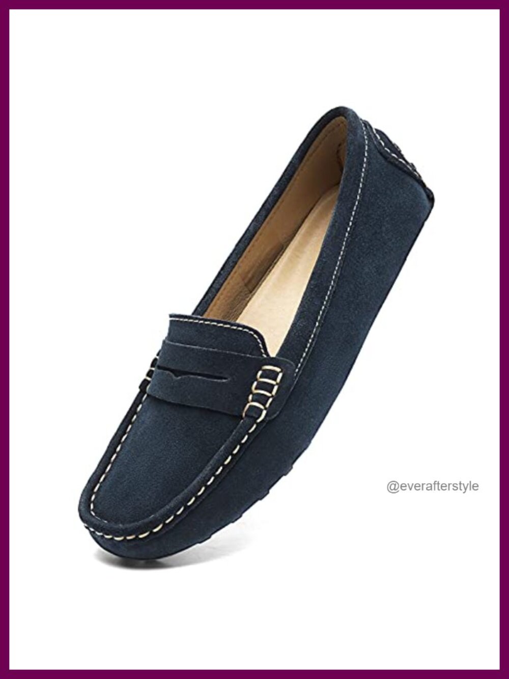 Suede Leather Penny Loafers Slip-On Mocc Driving Shoes Comfort Flats
